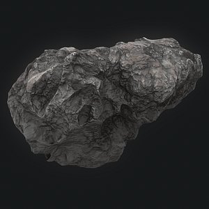 3D meteor asteroid rock 4k