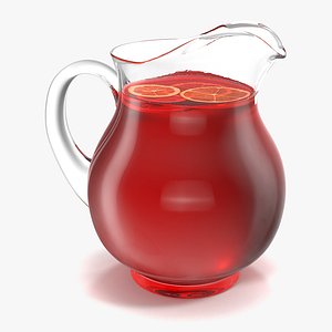 Lemonade Pitcher 3D, Incl. lemonade & lemon - Envato Elements