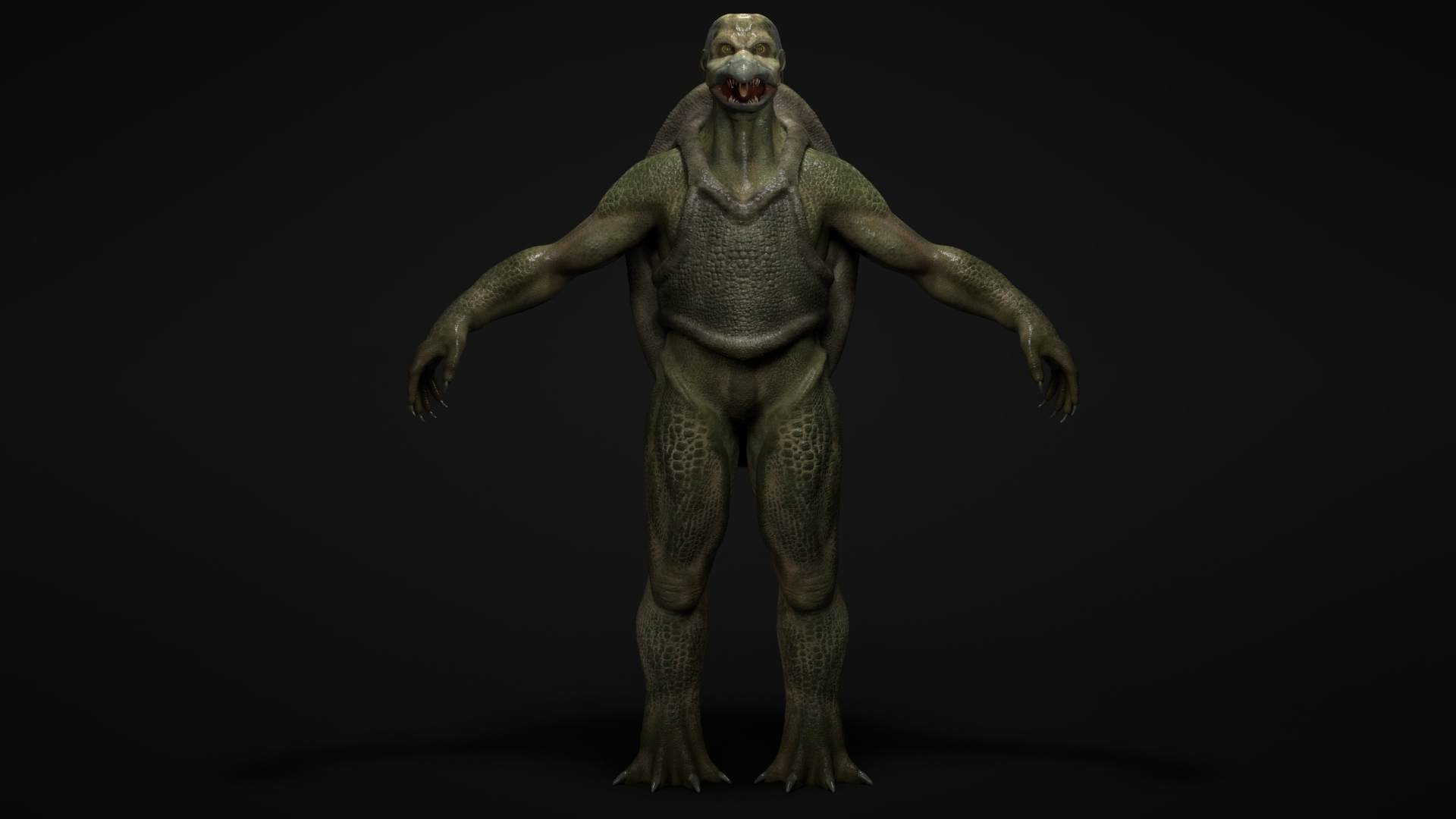 3D Kappa Swamp Monster Model - TurboSquid 2272585