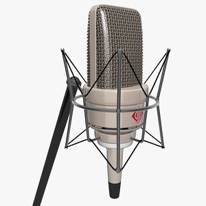 3d max vintage mounted microphone