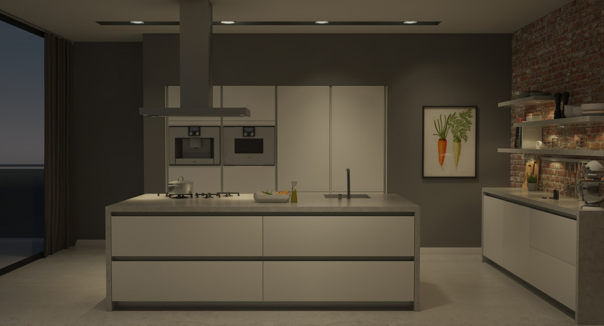 Kitchen Interior 3d Dxf