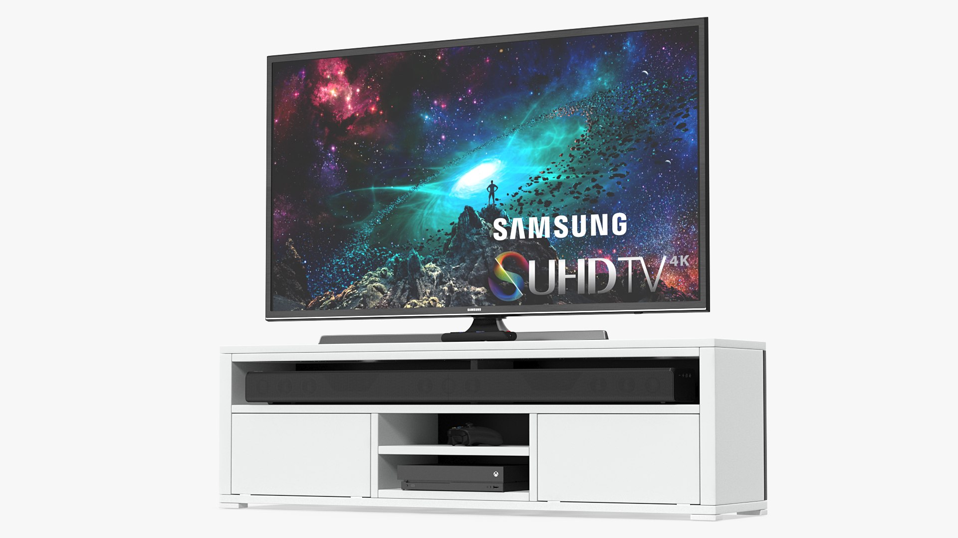 Living Room TV Cabinet with Storage 3D model preview