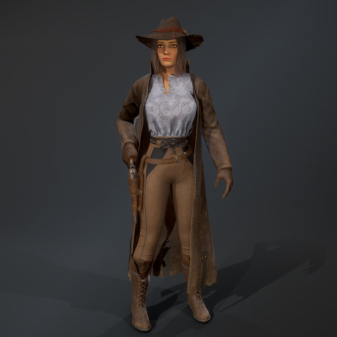 Character Girl Hunter 3D Model - TurboSquid 1530205