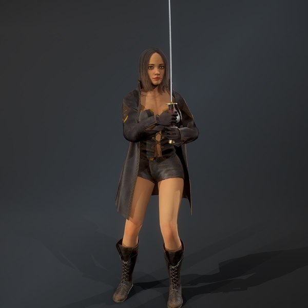 Character girl hunter 3D model - TurboSquid 1530205