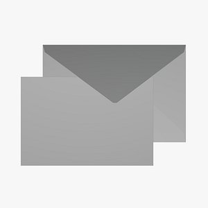 Basic Envelope Greeting Card - Geometry Only No Textures No Materials 3D model