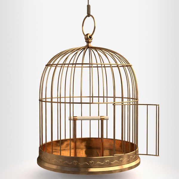 antique birdcage cage 3d model