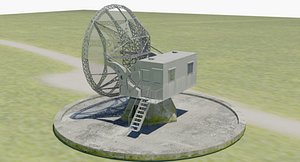 3D model wrzburg radar german army