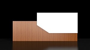 Set of Modern Reception Desks 3D model