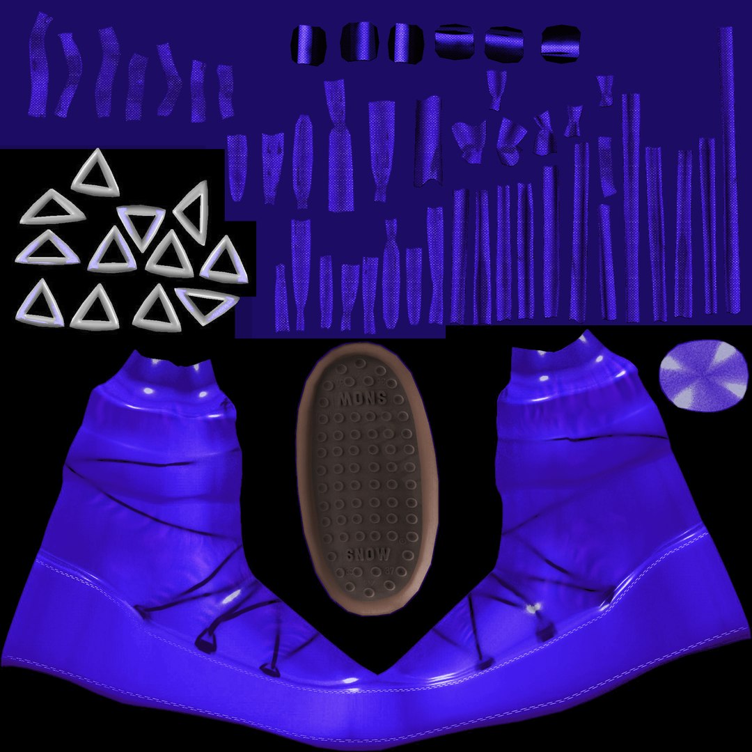 Snowboots 3D model - TurboSquid 2072445