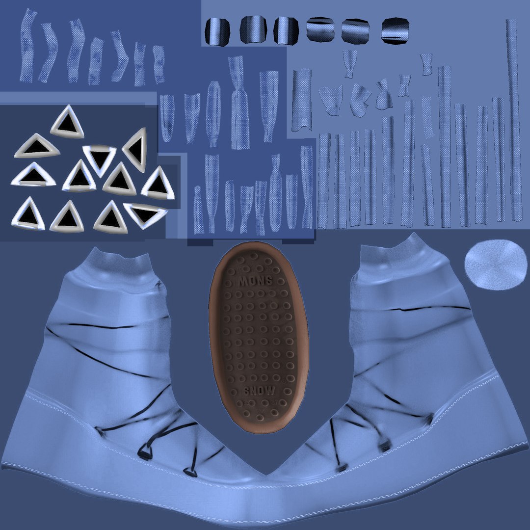 Snowboots 3D model - TurboSquid 2072445