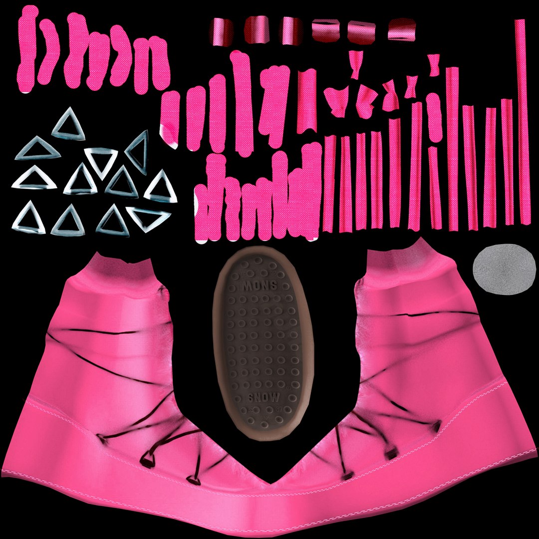 Snowboots 3D model - TurboSquid 2072445