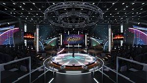Virtual TV Studio Entertainment Set 2 3D