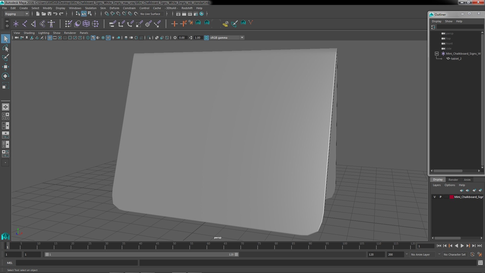 Mini Chalkboard Signs White Empty 3D Model - TurboSquid 2139201