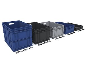 PLASTIC CONTAINER - 2 - CRATE 600x400mm
