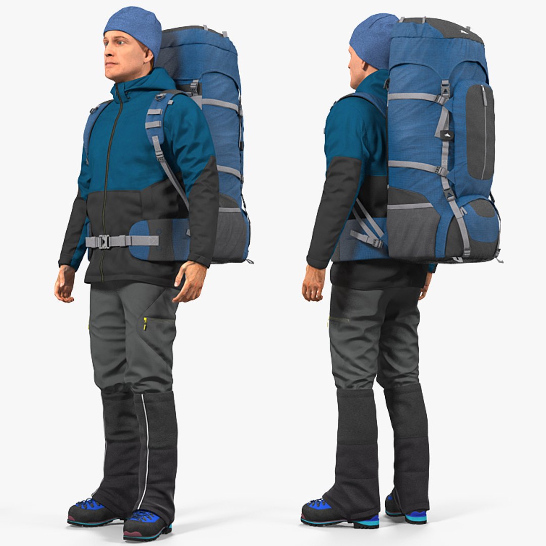 Winter Hiking Clothes Backpack 3D - TurboSquid 1324855