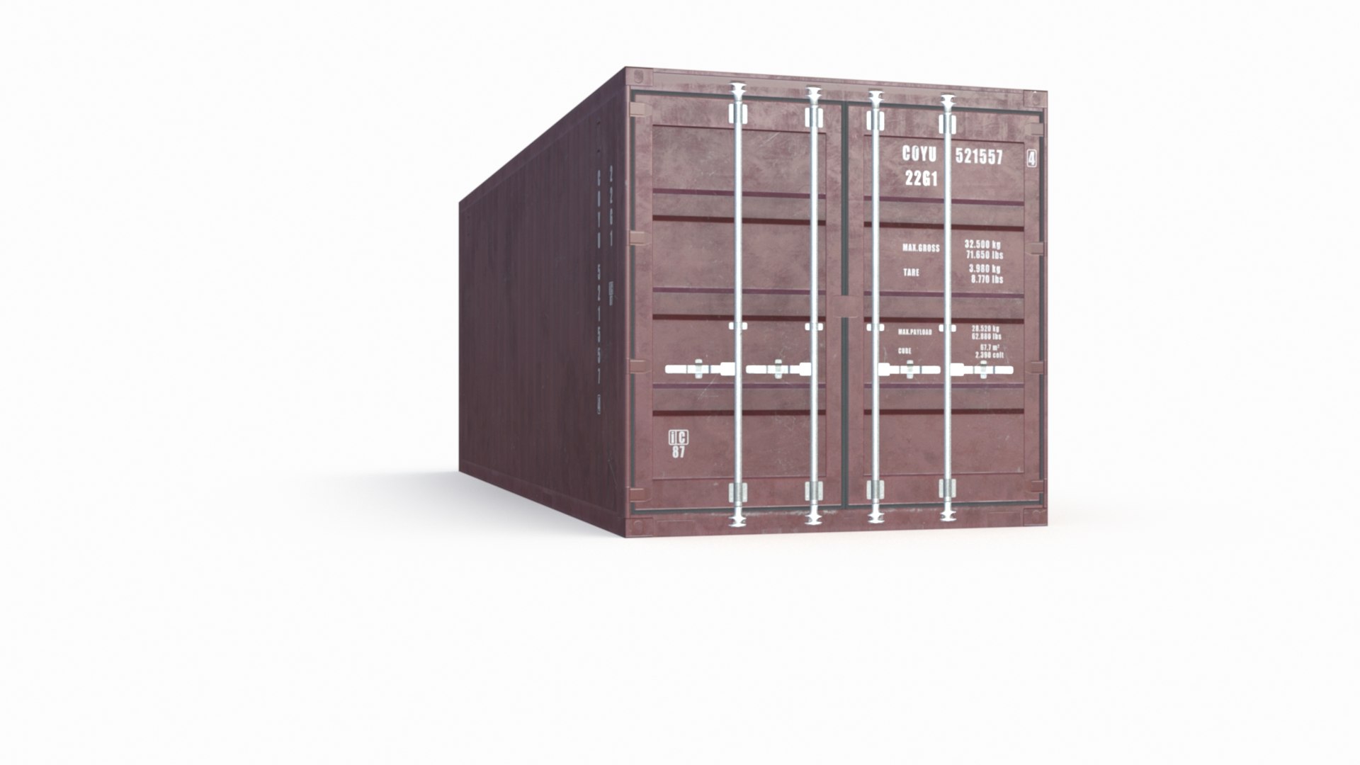 Container 20 ft ISO Low Poly model 3D model - TurboSquid 2143538
