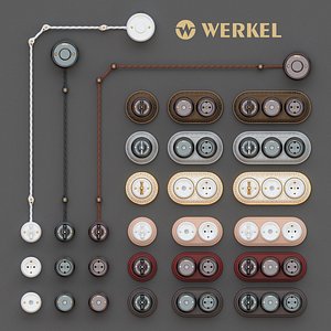 ceramic retro switch socket 3D model