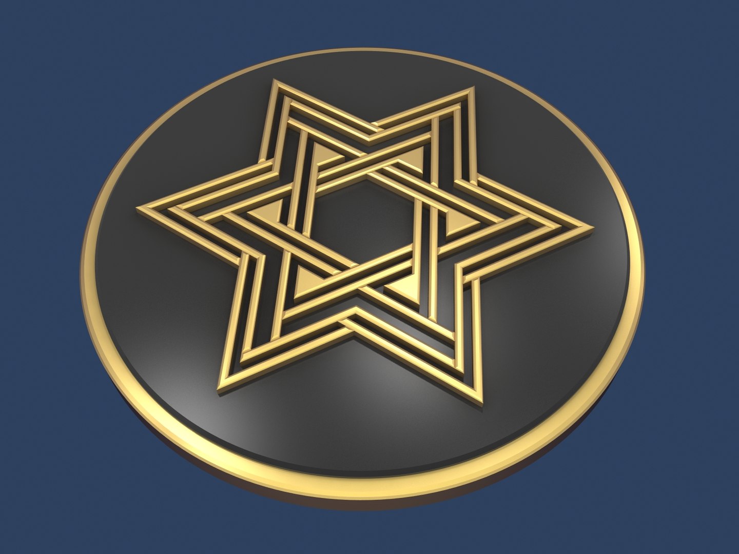 3D model star david medallion - TurboSquid 1429621