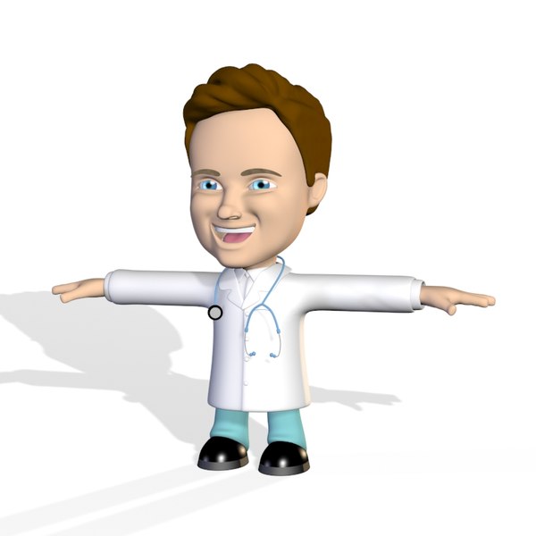 dr doctor cute cartoon 3D model