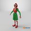 3D Christmas Elf Female