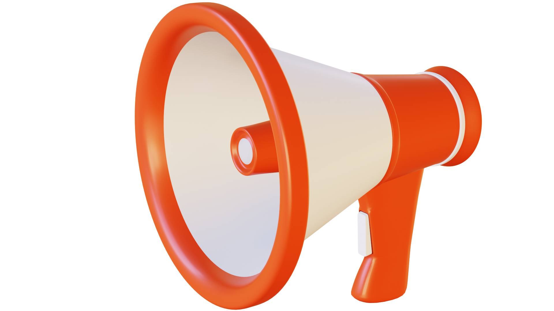 3D Cartoon Megaphone and Speech Bubble model https://p.turbosquid.com/ts-thumb/VX/e7tw1J/gL/megaphone_03/jpg/1696593069/1920x1080/fit_q87/9090c05853232b317c6eb79bf626c43f4f814e81/megaphone_03.jpg