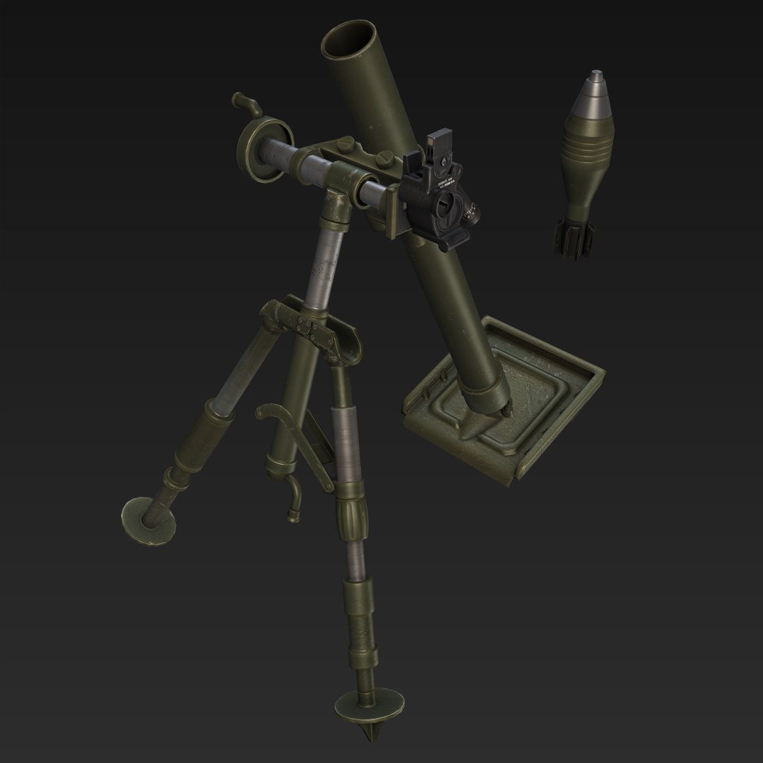 M2 Mortar 3d Model