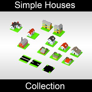 Simple houses collection - colored