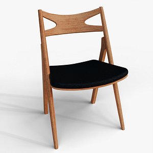 3D Mid Century Modern Dining Chair Game Ready Asset model