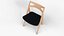 Chaise de salle à manger moderne du milieu du siècle, ressource prête à l'emploi pour le jeu