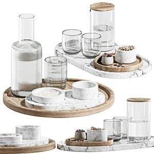 Dishes tableware set 07 3D model