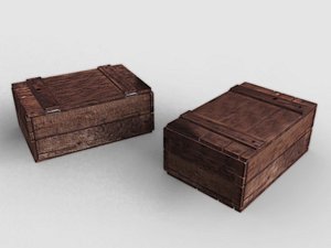 old wood box 3d model