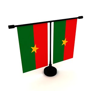 3D Flag of Burkina Faso