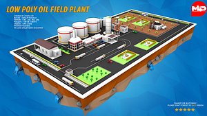 oil field plant pumps 3D model