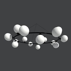 Chandelier Bubble Round Black