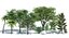 Ensemble d'arbres Low Poly
