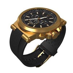 Michael kors watch- folded 3d model