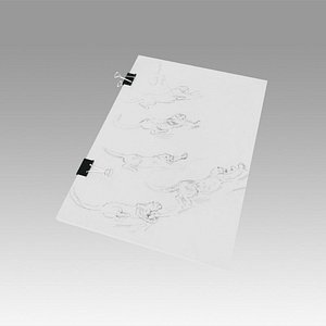 Stack of paper with blinder clip