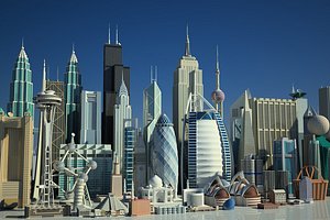 architectural mega kit skyscrapers max