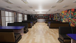3D fast food interior model