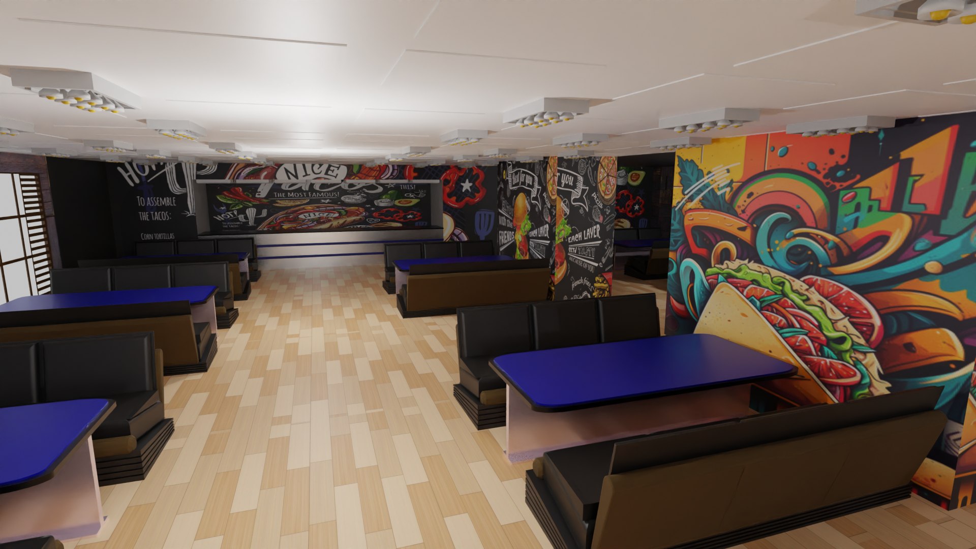 3D fast food interior model - TurboSquid 2178808