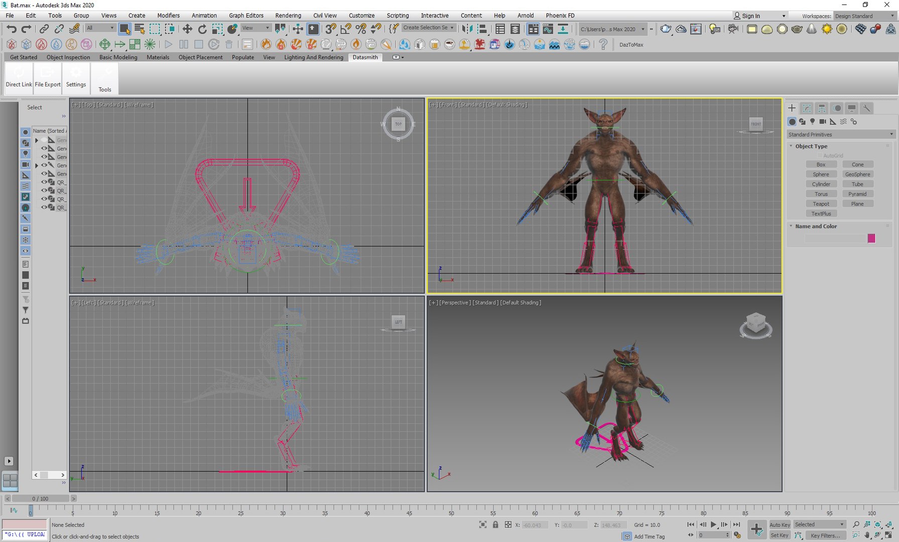 Monster BAT - Rigged 3D Model - TurboSquid 2194667