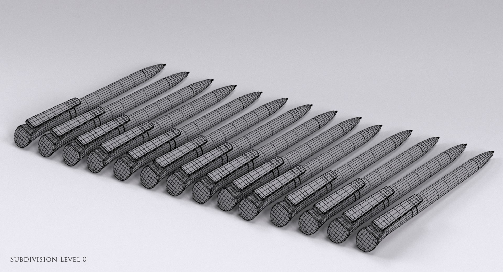 branded pens 3d max
