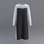 Sheath dress - 2 Different textures female dress