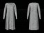 Sheath dress - 2 Different textures female dress