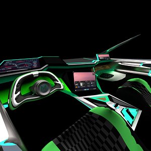 3D model Futuristic Car Dashboard