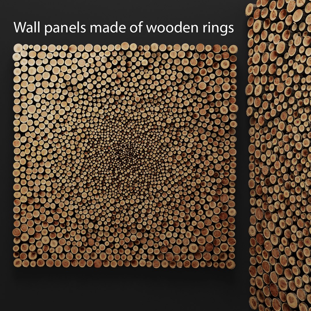 Mosaic Wood Panel 3d Model