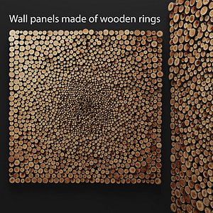 Mosaic wood panel 3D