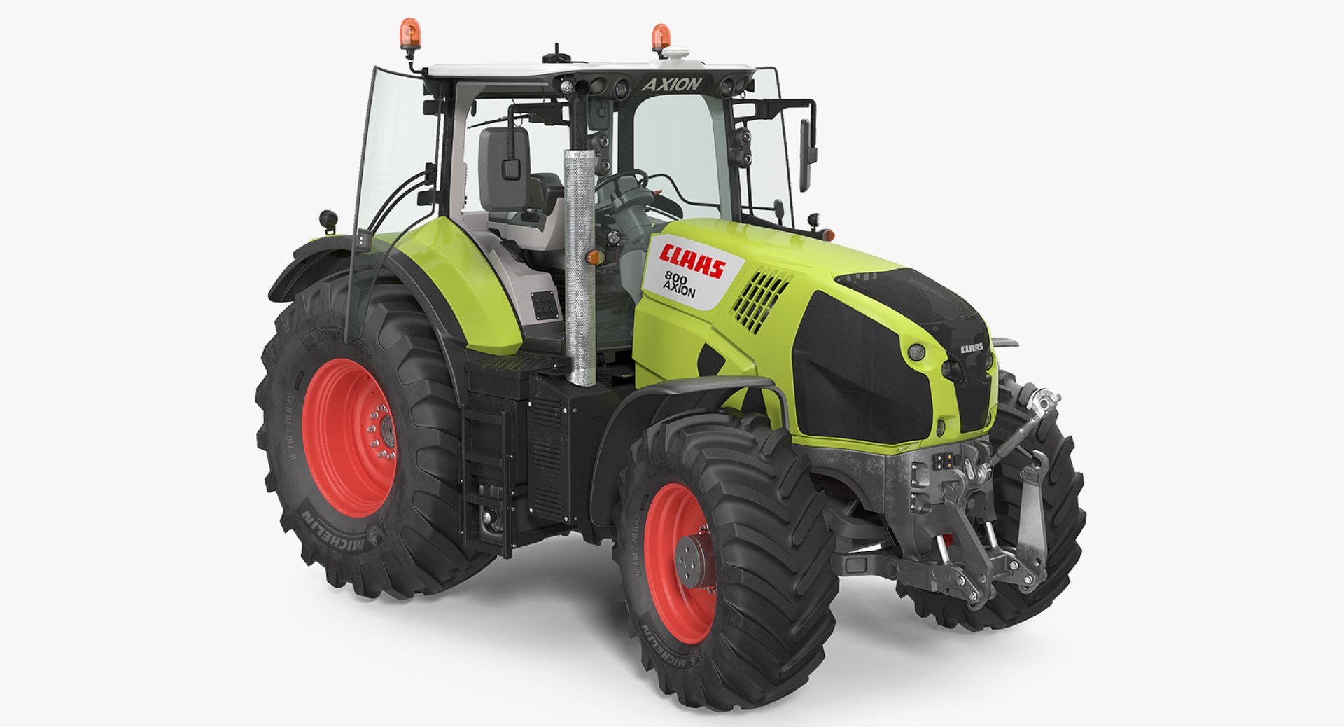New Tractor Claas Axion 800 Rigged 3D model preview
