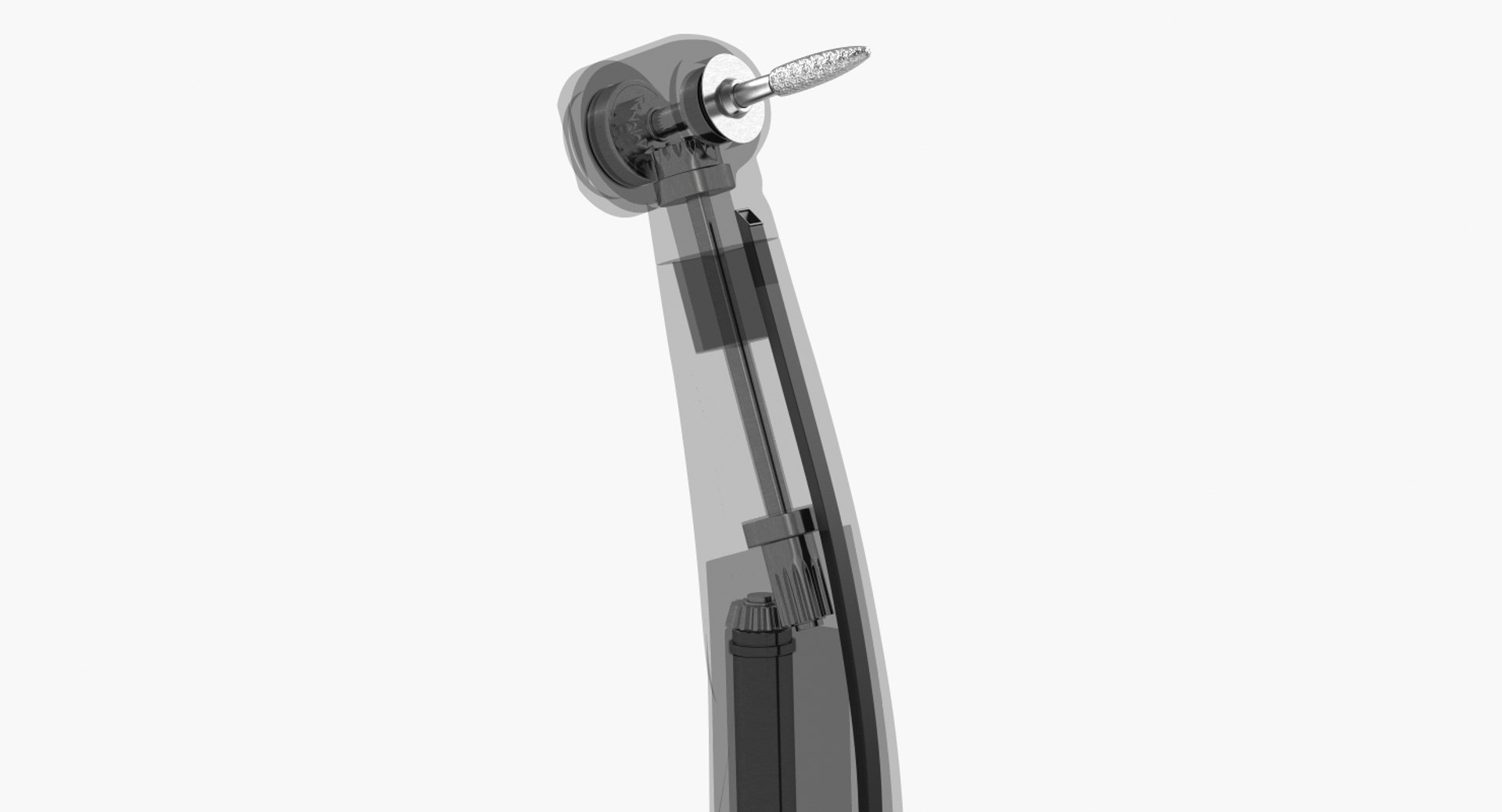 Internal Structure of Dental Drill 3D model preview