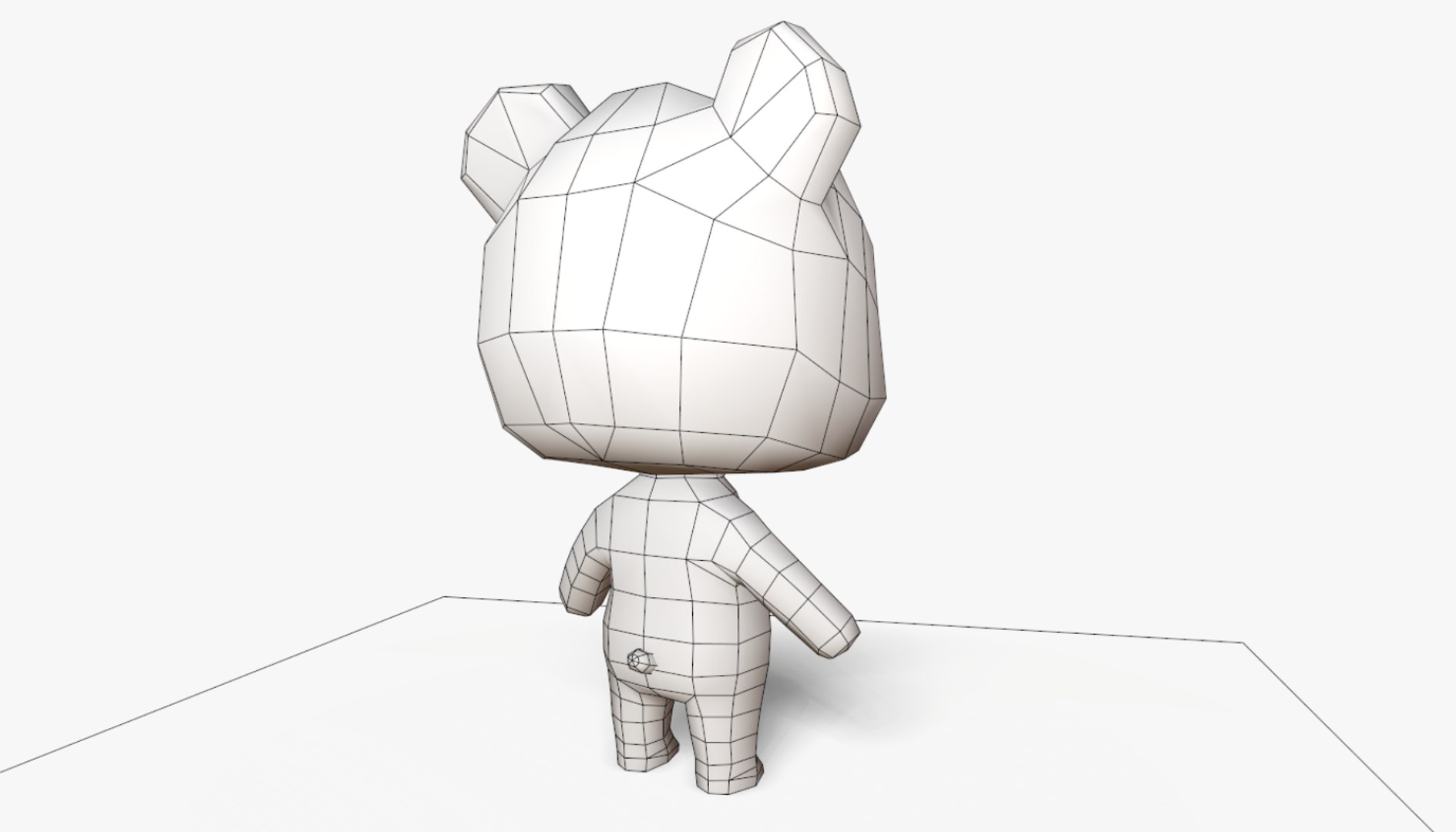 3D cute cartoon bear - - TurboSquid 1395288